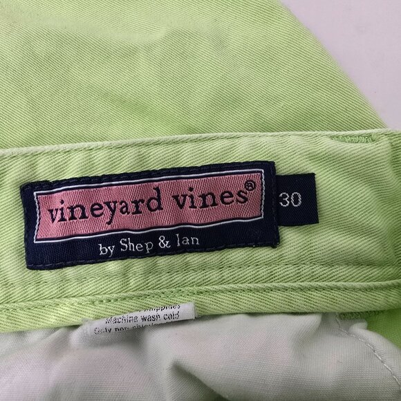 Vineyard Vines Mens Green Cotton Twill Classic Fit Chino Shorts Size 30 - Picture 4 of 6
